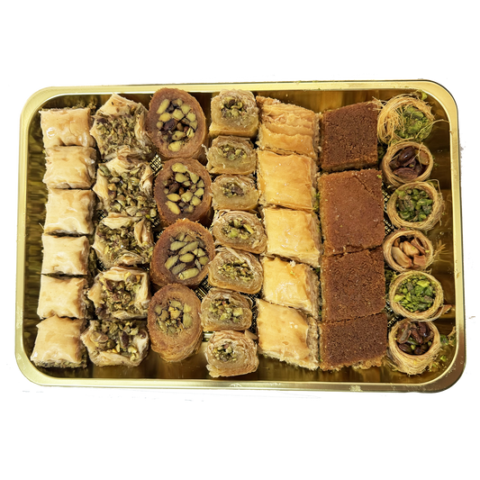 Medium Assorted Baklava Tray 36 Count 2 lbs